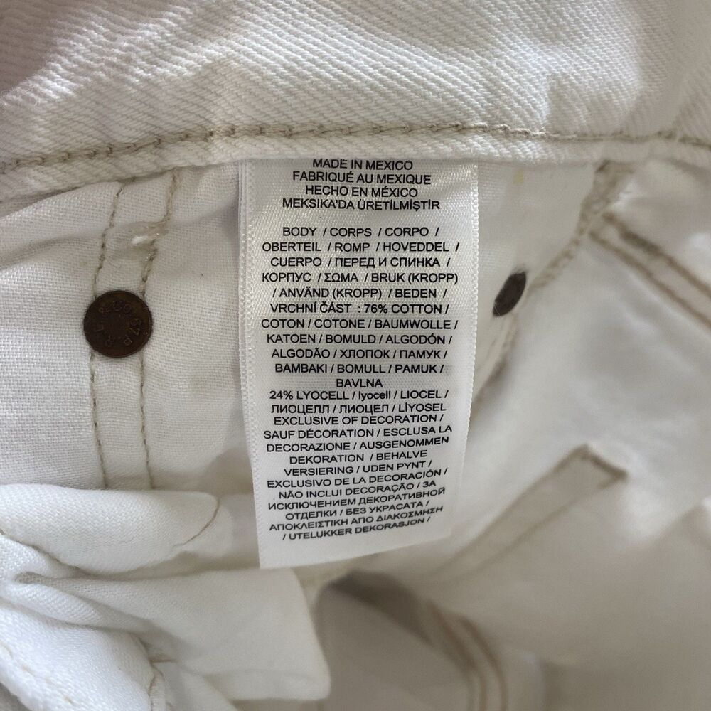 Polo Ralph Lauren Womens Avery Boyfriend Crop Paint Splatter Jeans Sz 27 White - Picture 10 of 14